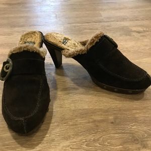 Stuart Weitzman Shearling-lined Clogs